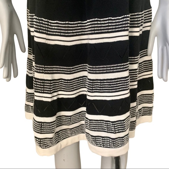 KATE SPADE Rio de Janeiro Fit & Flare Knit Midi Dress Striped 100% Cotton Size S - Picture 11 of 16